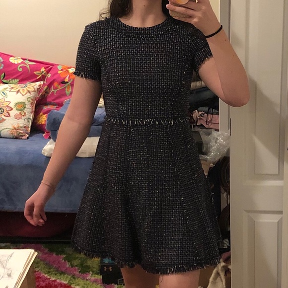 Eliza J Tweed Dress, navy blue size 2P - Picture 16 of 16